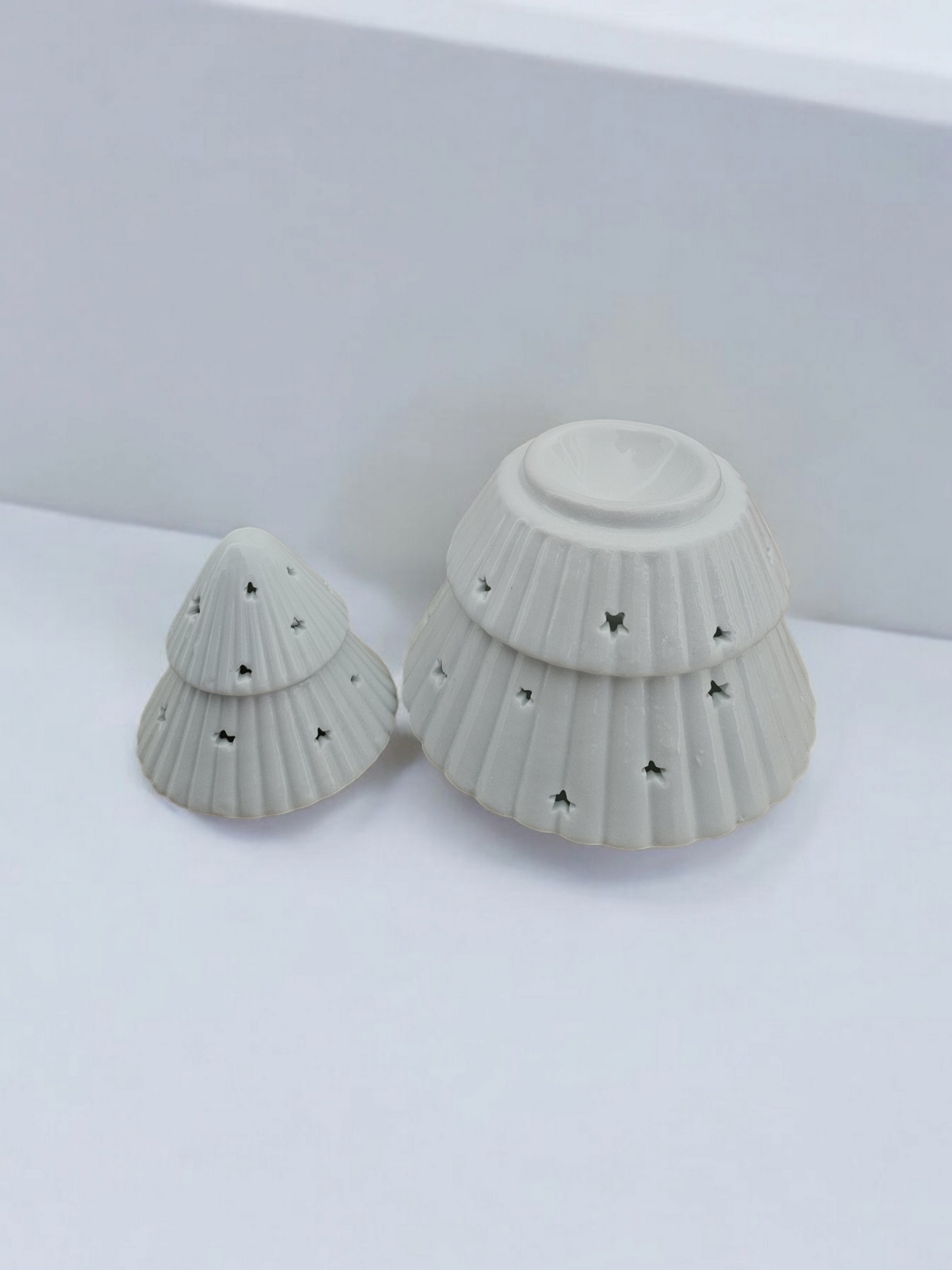 Brûleur sapin de noël blanc
